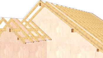 Automatic cut adjustment of the walls under the roof