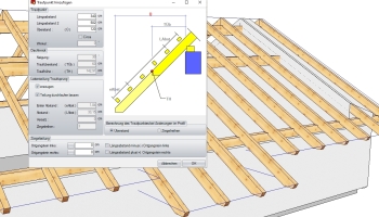 Eave Overhang editing by stretching and with self-adaptation of the framework